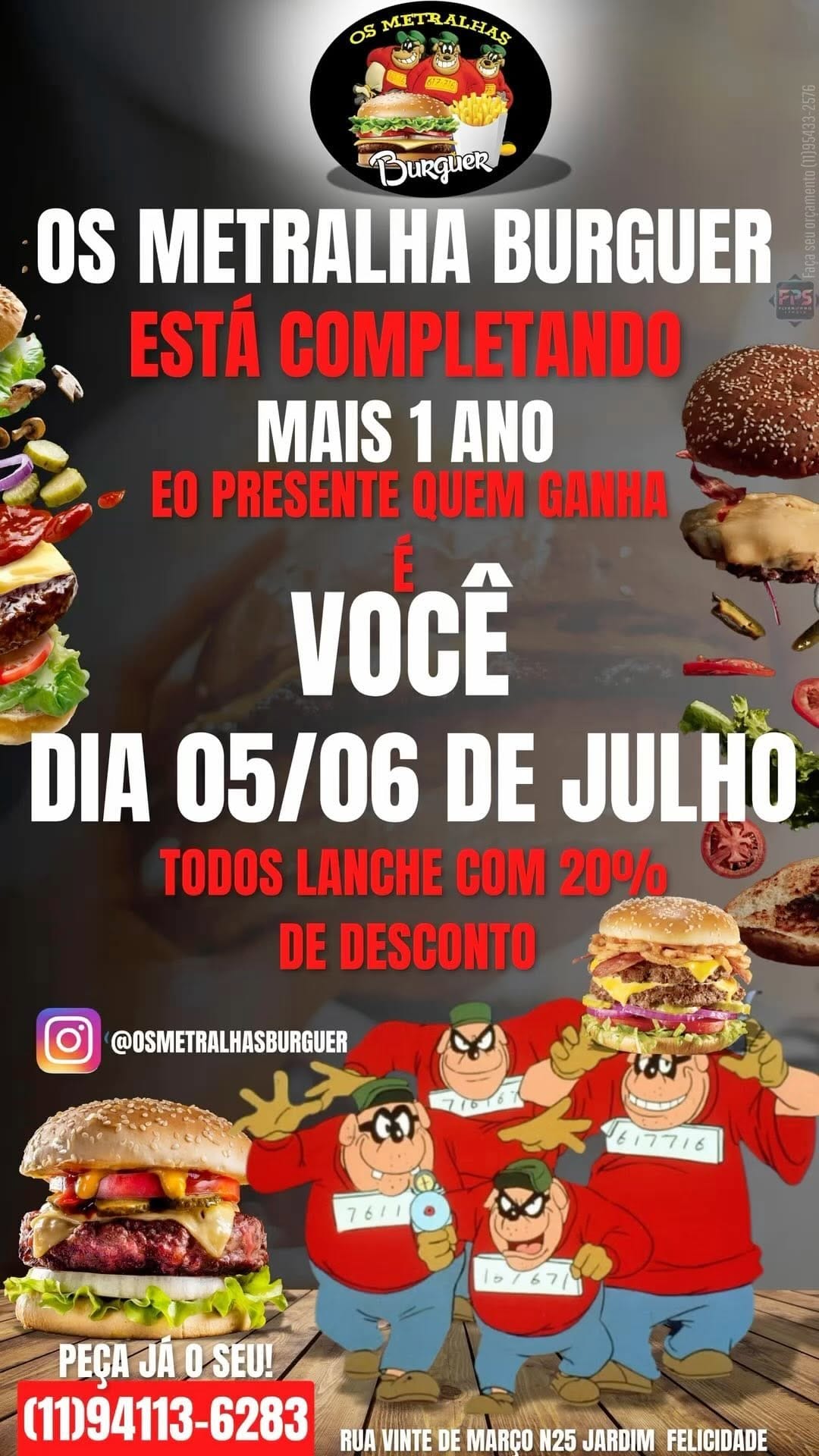 Post 3 by metralhas burguer ZN - SP on Instagram (video)