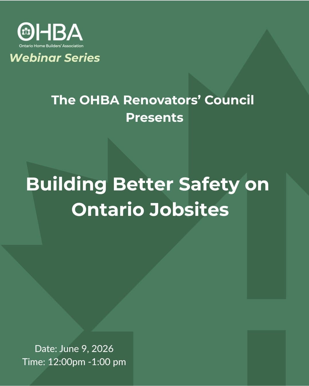 Post 8 by Ontario Home Builders’ Association (OHBA) on Instagram (image)