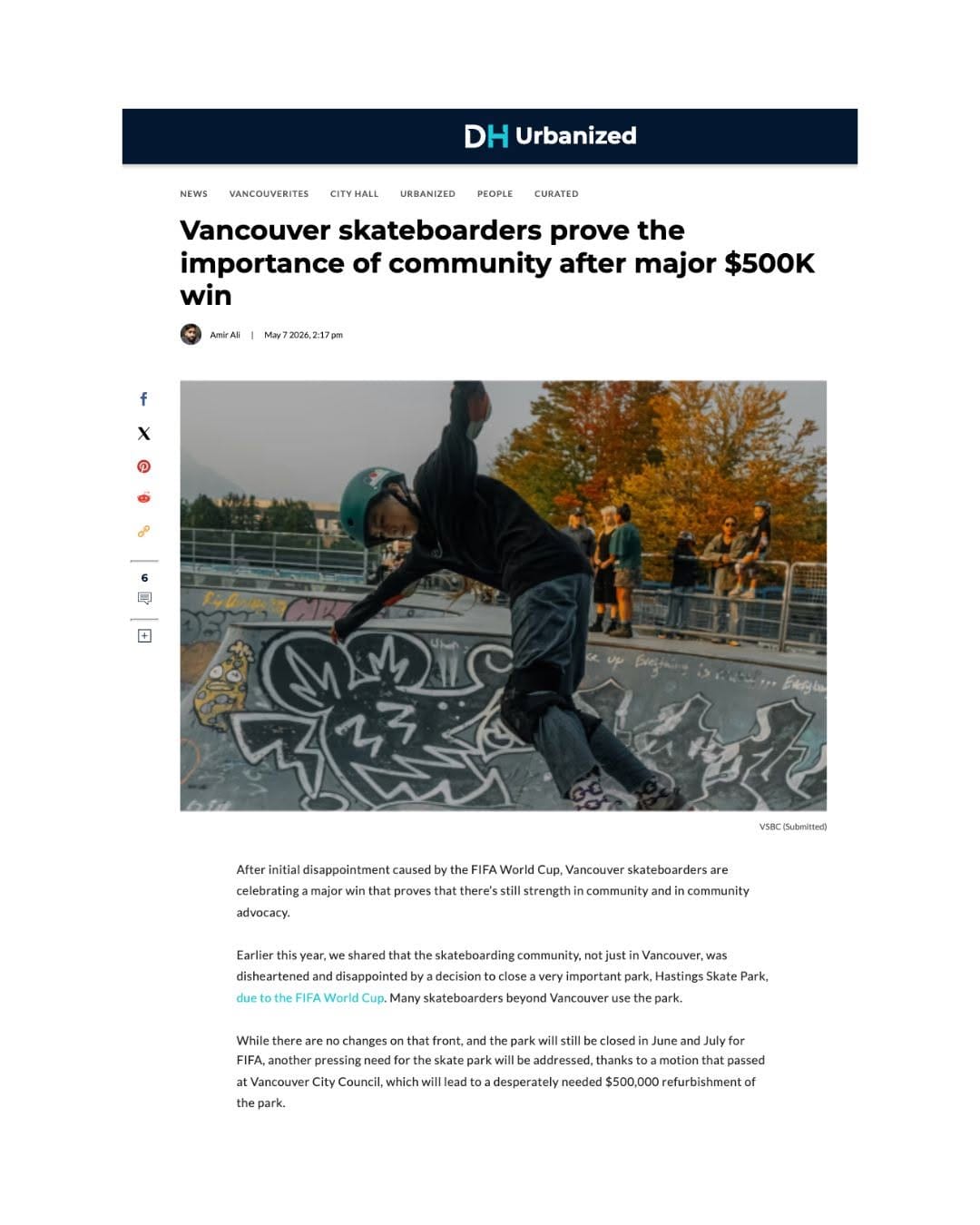 Post 6 by Vancouver Skateboard Coalition on Instagram (carousel)