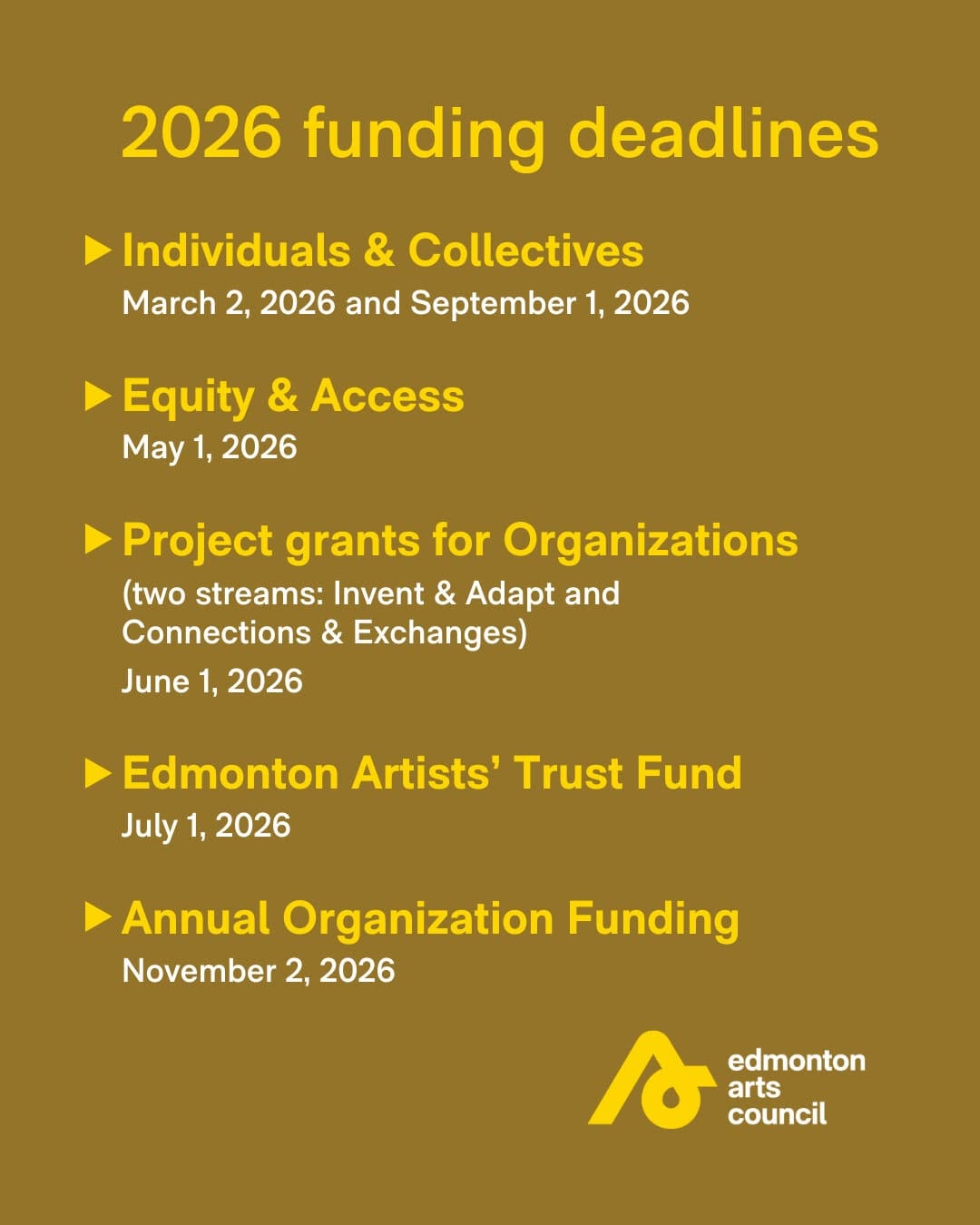 Post 10 by Edmonton Arts Council on Instagram (image)