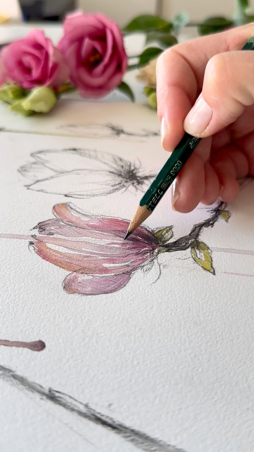 Post 1 by Agata | Artist | Floral watercolor art on Instagram (video)