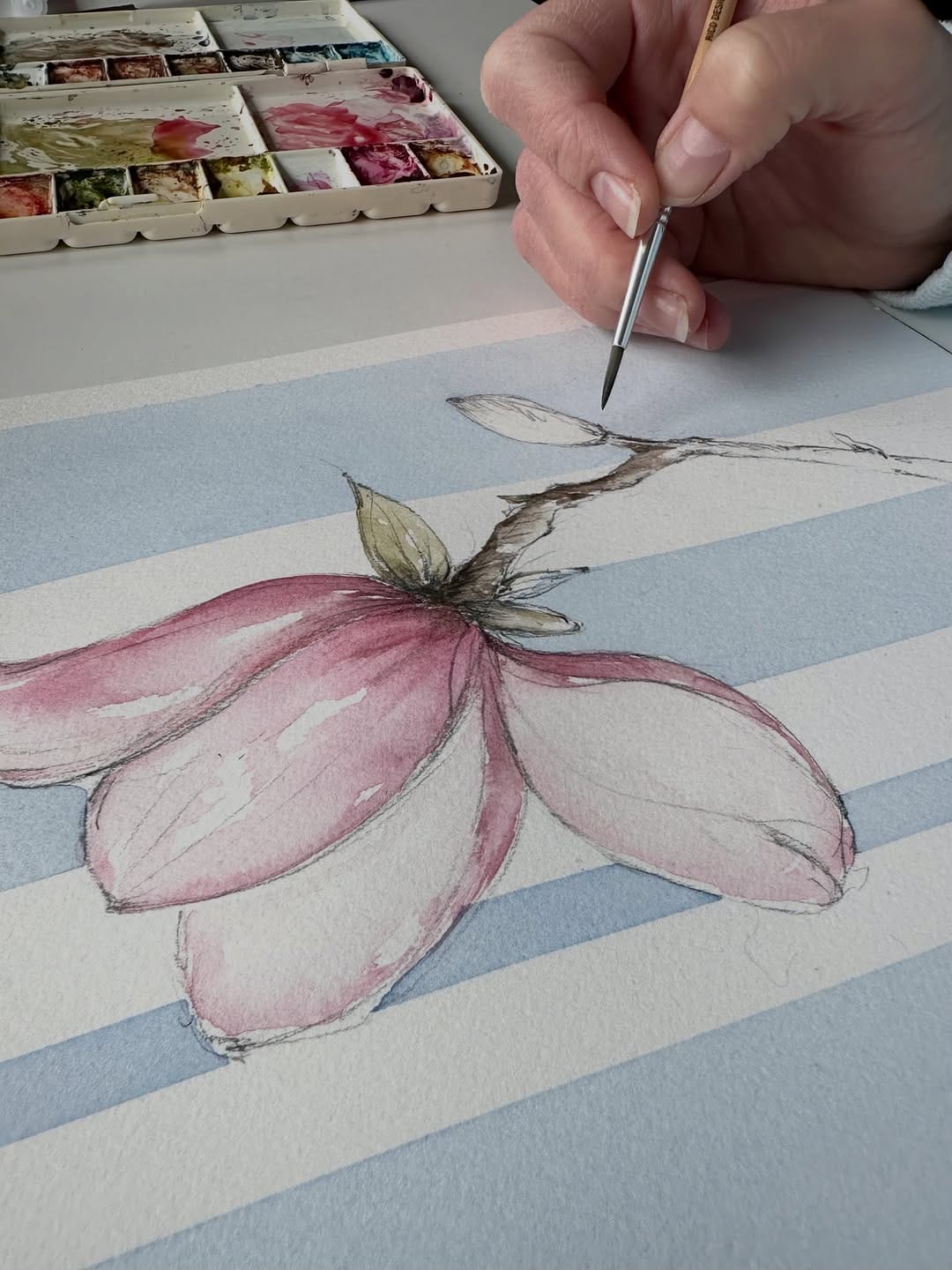 Post 9 by Agata | Artist | Floral watercolor art on Instagram (image)