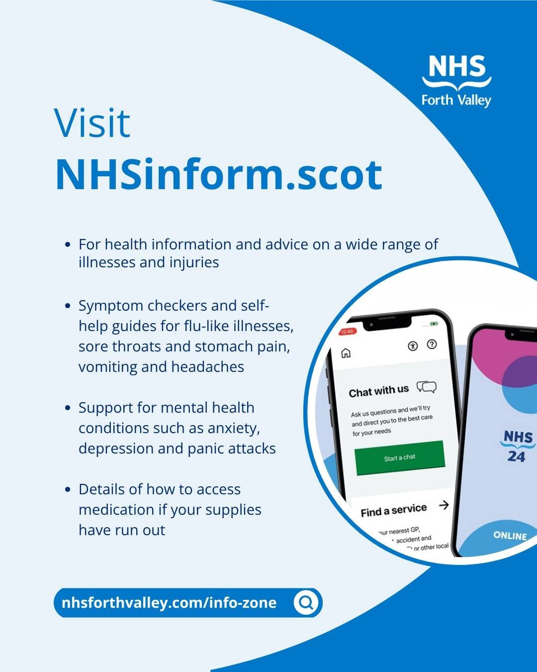 Post 2 by NHS Forth Valley on Instagram (image)