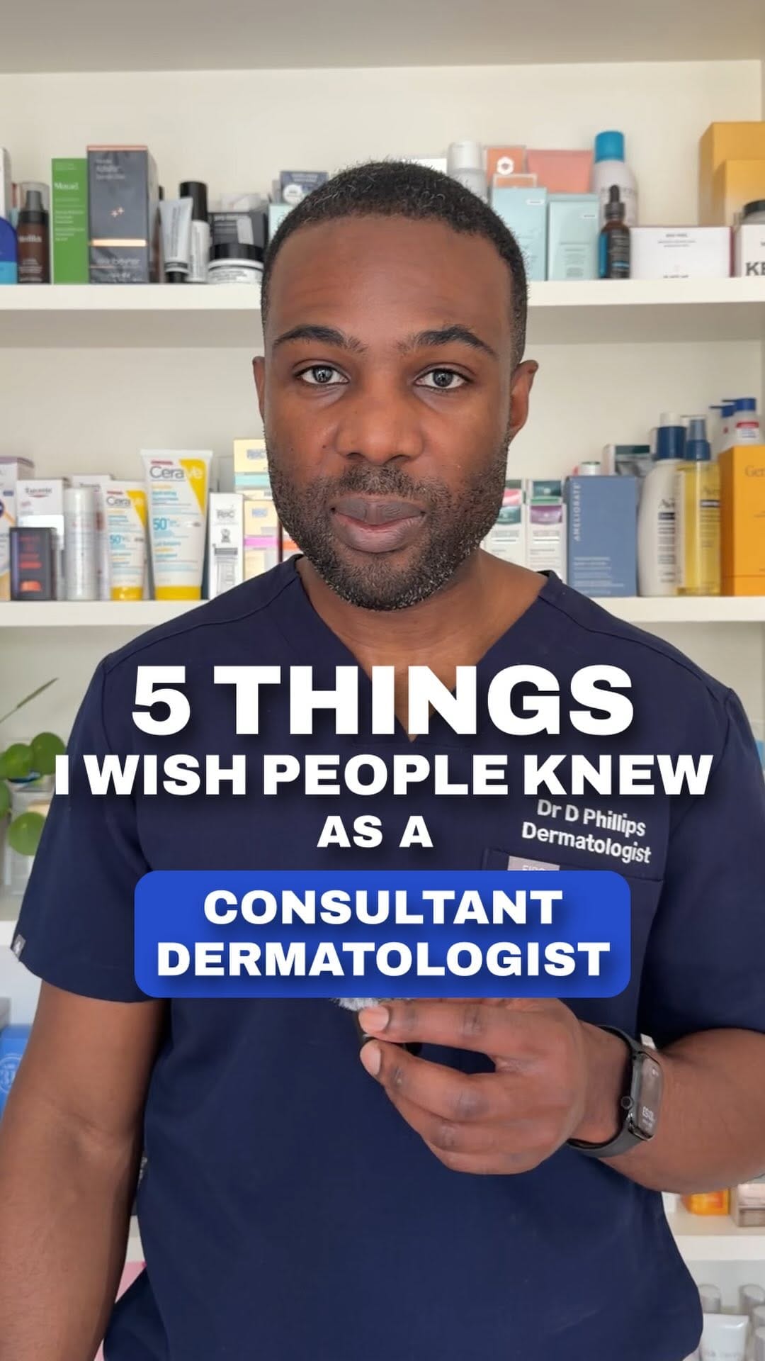 Post 3 by Dr Derrick Phillips | Consultant Dermatologist on Instagram (video)