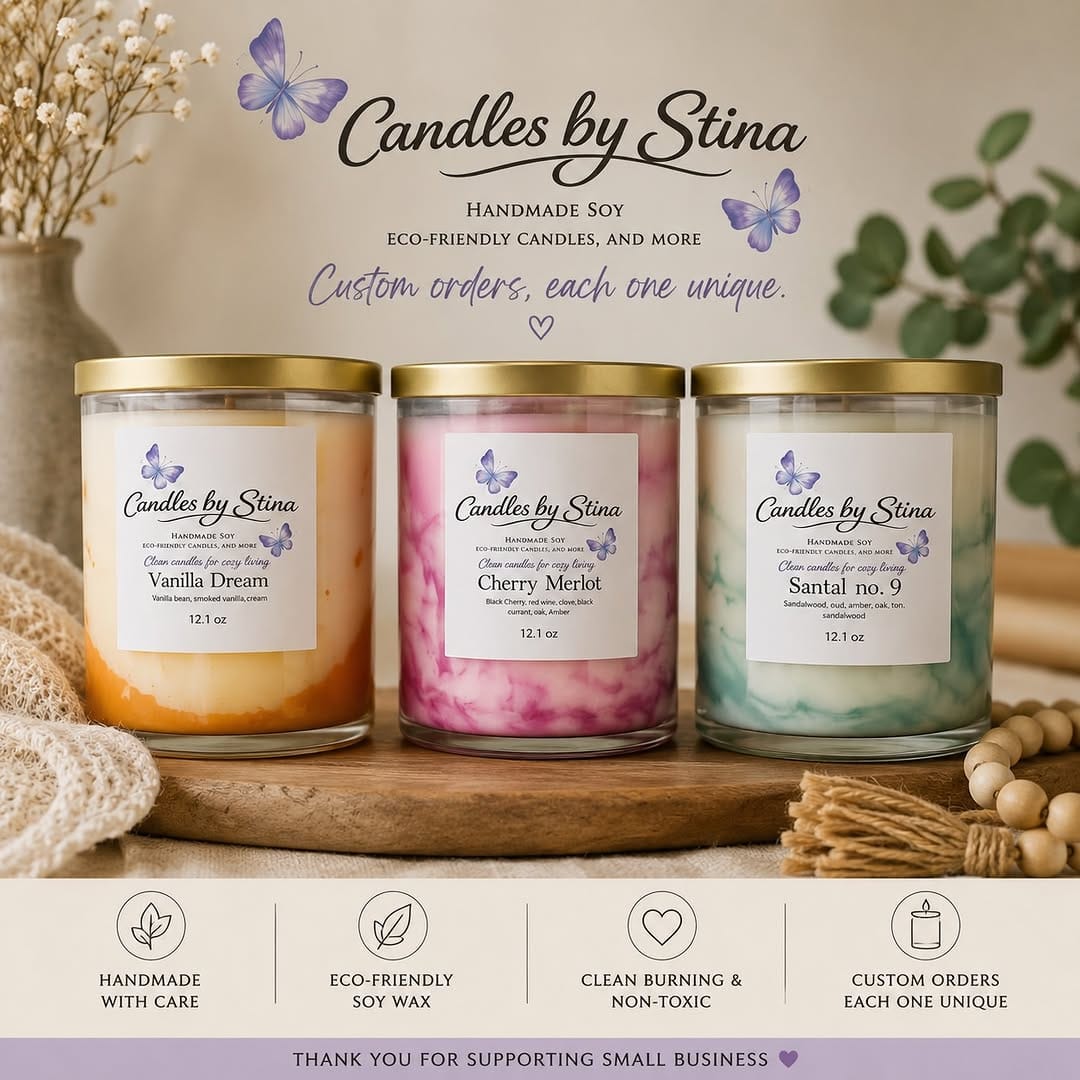 Post 3 by Candles by Stina on Instagram (image)