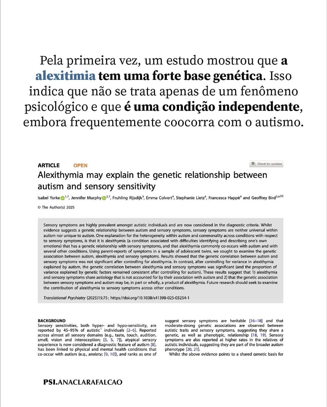 Post 3 by Ana Clara Falcão O. Almeida | Neurosciências on Instagram (carousel)