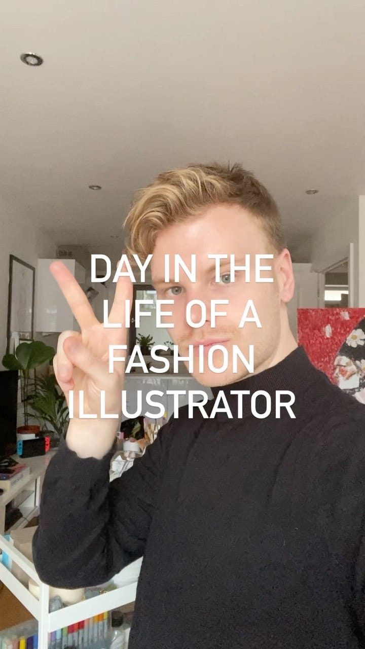 Post 10 by Scott W Mason • London Fashion Illustrator on Instagram (video)