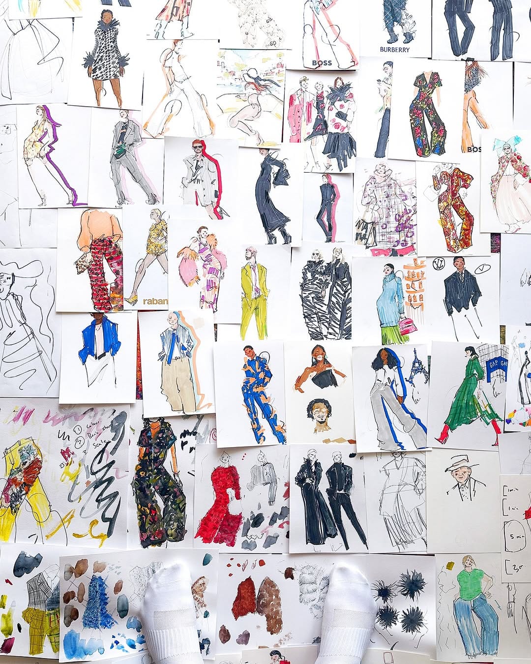 Post 8 by Scott W Mason • London Fashion Illustrator on Instagram (carousel)