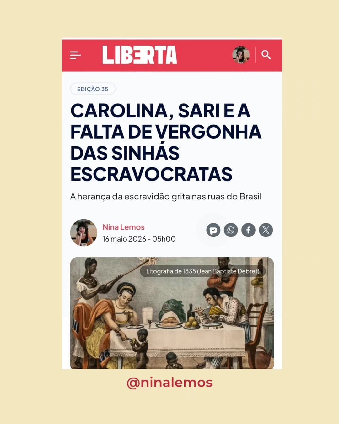 Post 5 by Nina Lemos on Instagram (carousel)
