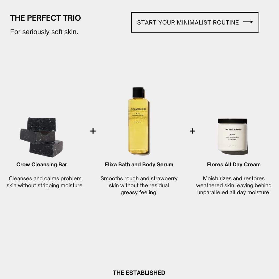 Post 8 by THE ESTABLISHED | Vegan Essentials for Everyday Body Care Gripes on Instagram (image)
