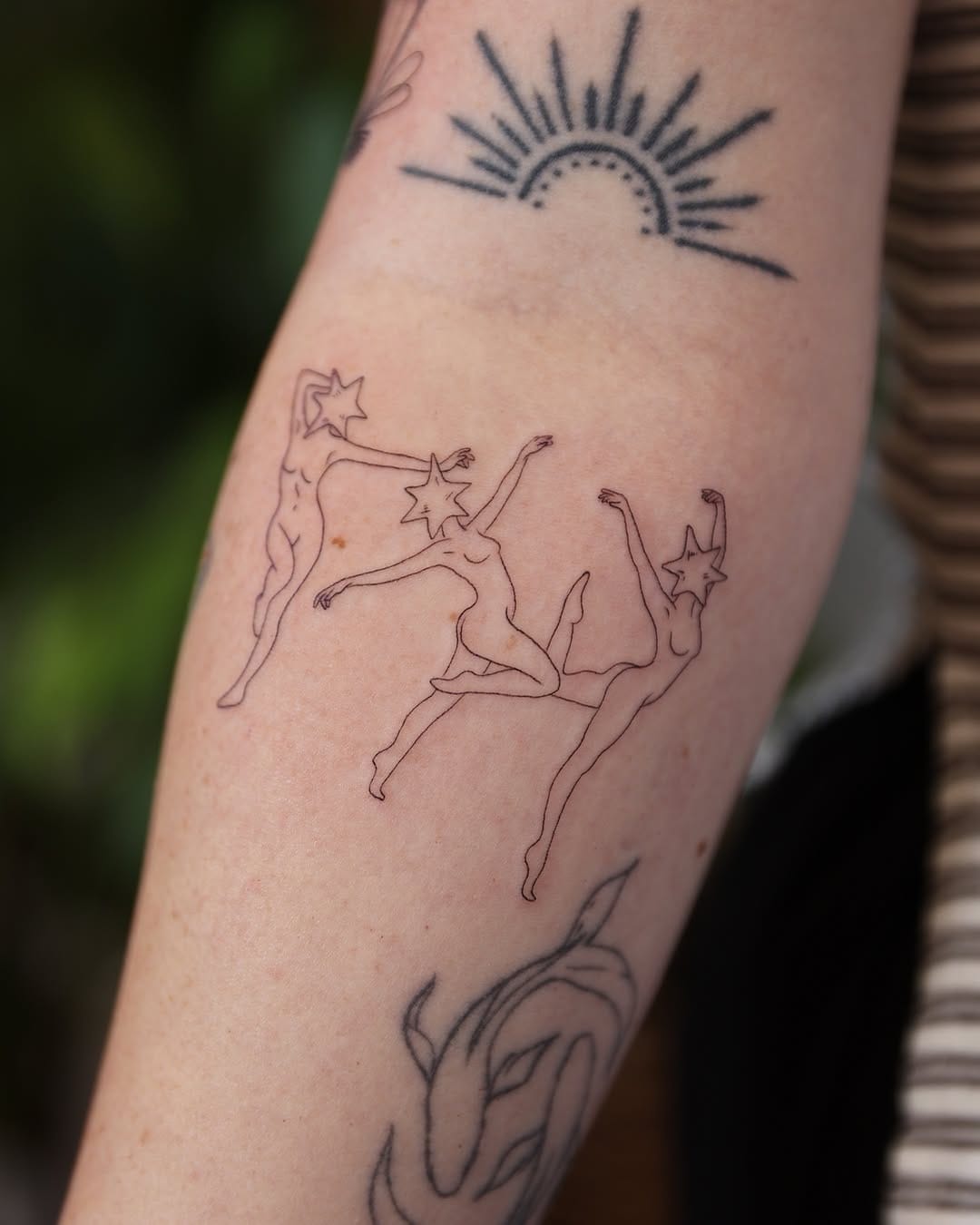 Post 3 by ⟡ Tee ⟡ Fineline machine tattoos on Instagram (carousel)