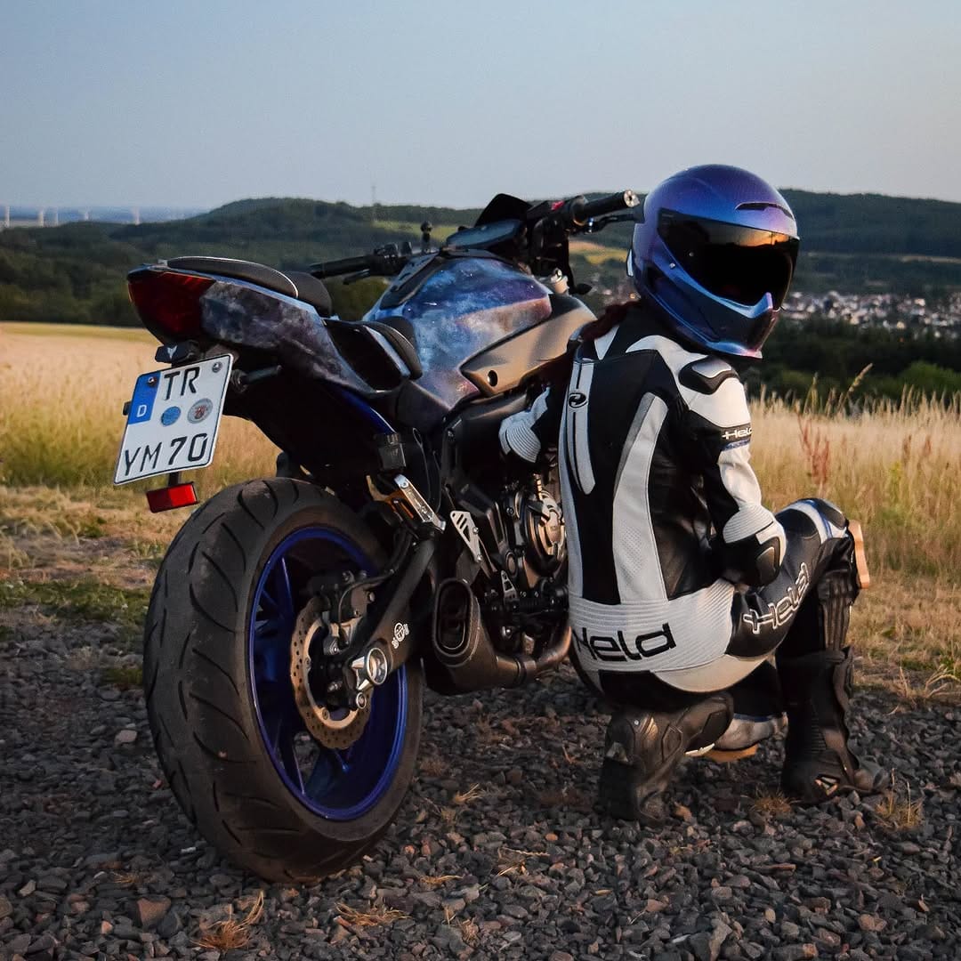 Post 8 by Cathi - Bikergirl - Yamaha MT07 on Instagram (image)