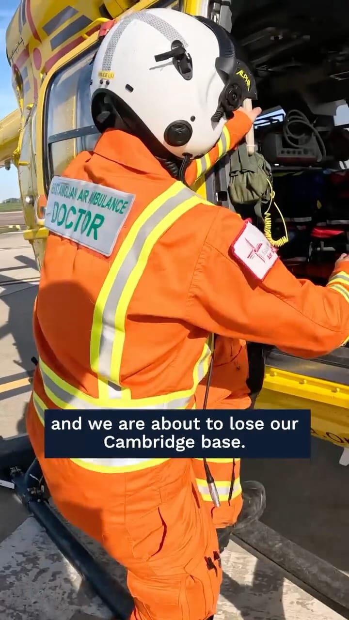 Post 9 by East Anglian Air Ambulance on Instagram (video)