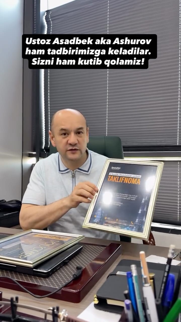 Post 5 by Jumanazar Khushbakov - Dubay Ko’chmas Mulk Agenti on Instagram (video)