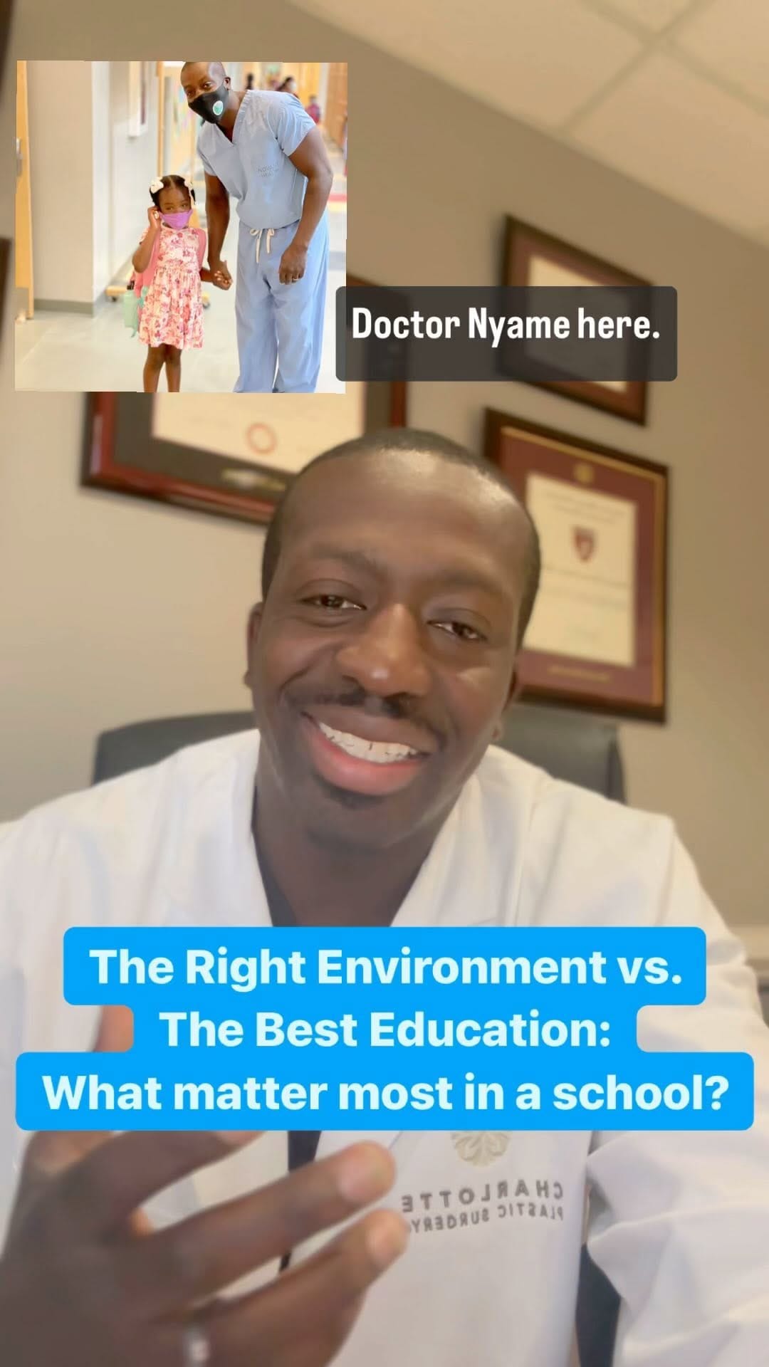 Post 8 by Dr. Theo Nyame on Instagram (video)