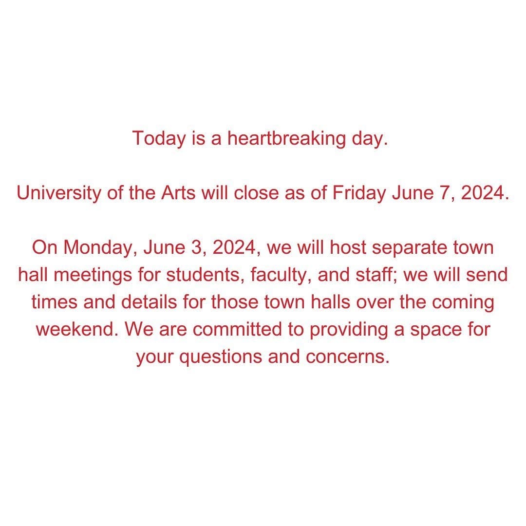 Post 1 by UArts on Instagram (image)
