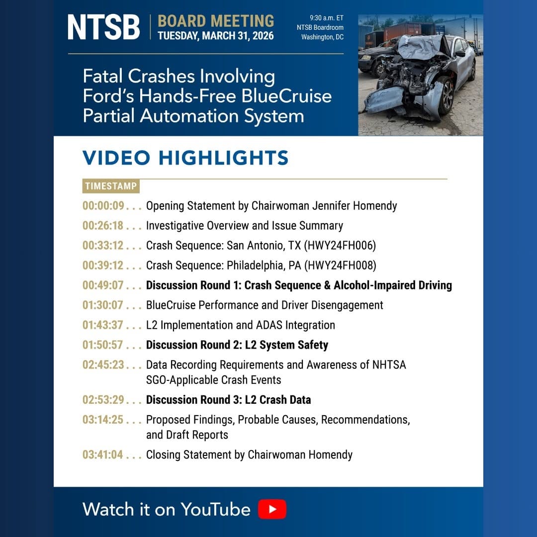 Post 6 by National Transportation Safety Board (NTSB) on Instagram (image)