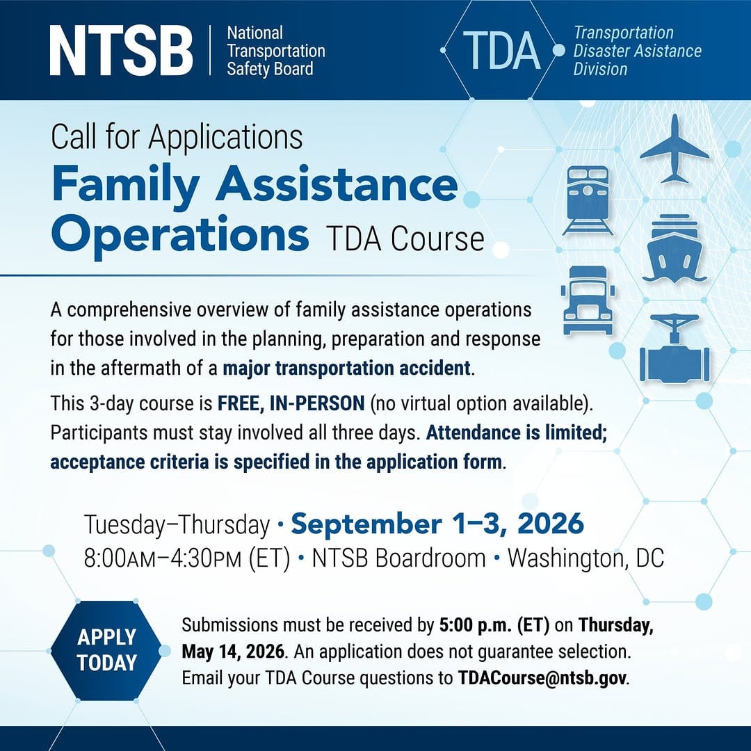 Post 3 by National Transportation Safety Board (NTSB) on Instagram (image)
