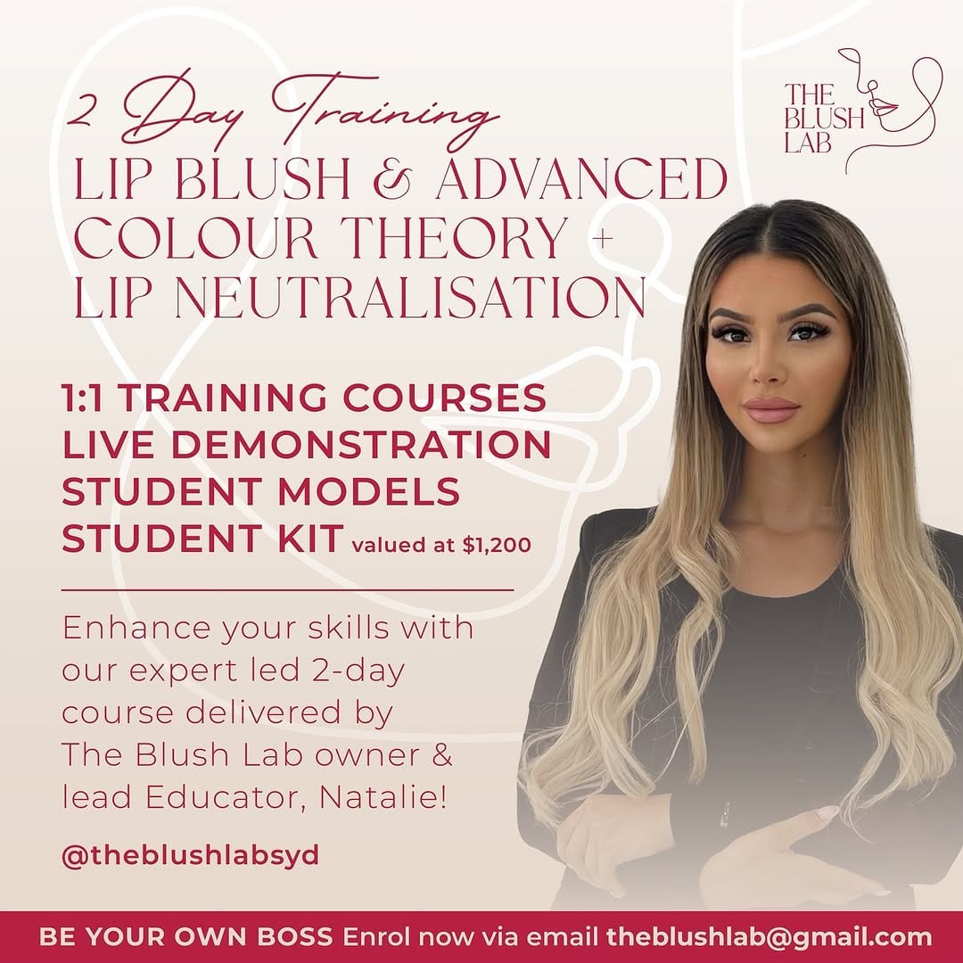 Post 9 by LIP BLUSH & BROW TATTOO SYDNEY | TRAINING on Instagram (carousel)