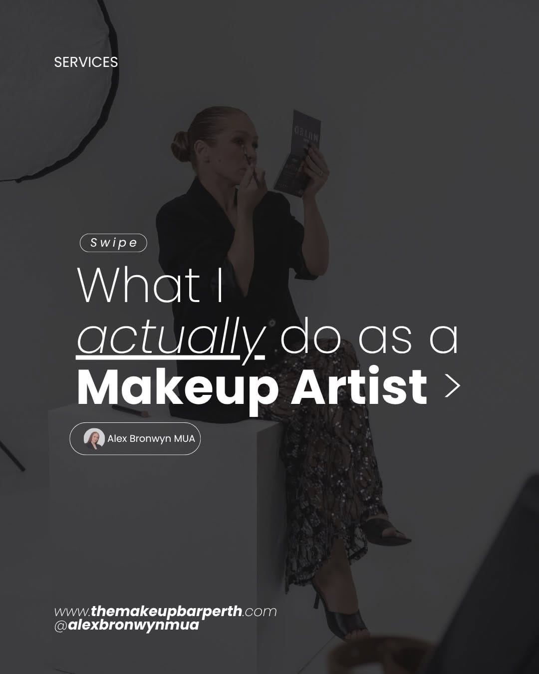 Post 8 by ALEX BRONWYN | PERTH MAKEUP ARTIST on Instagram (carousel)