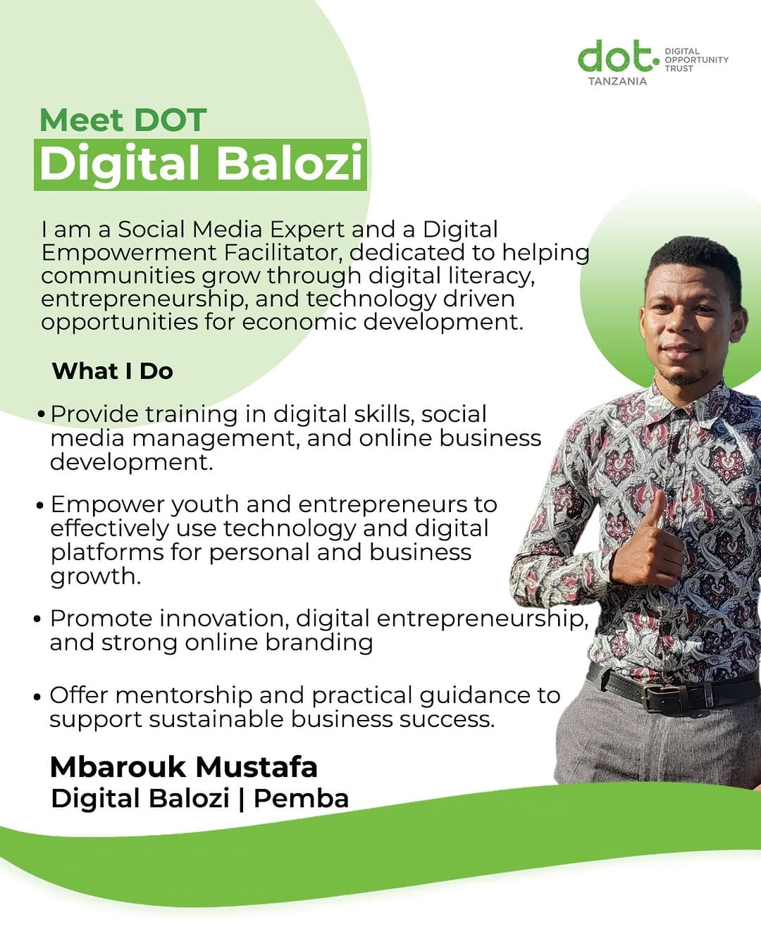 Post 7 by Digital Opportunity Trust (DOT) Tanzania on Instagram (image)