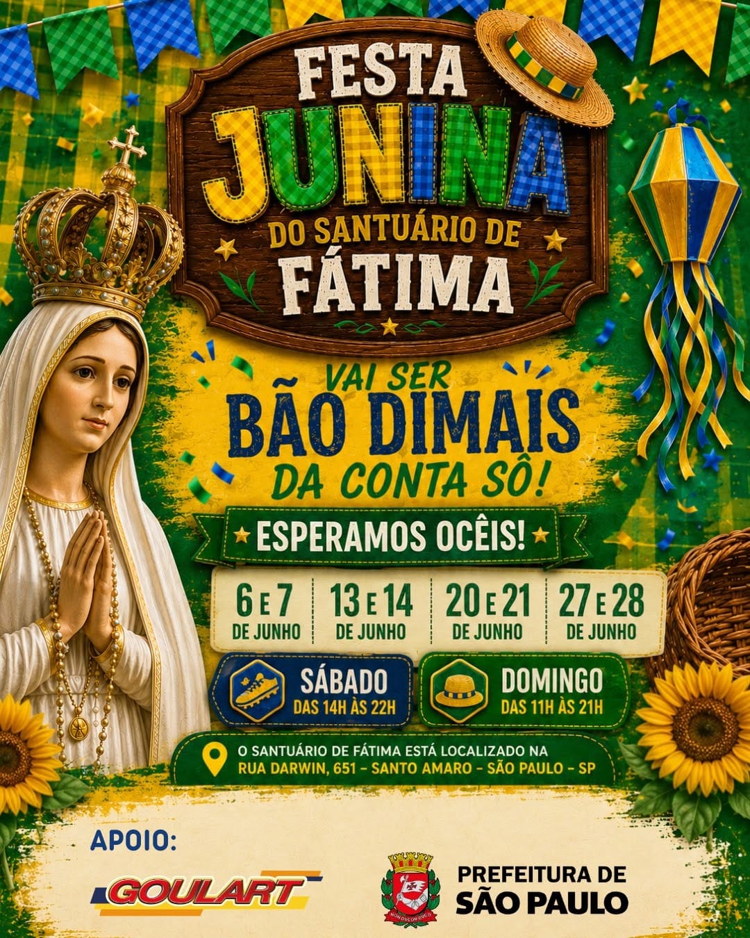 Post 8 by Santuário de Fátima on Instagram (image)