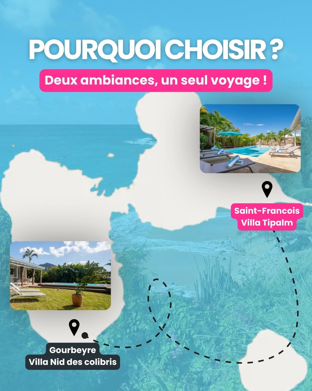 Post 1 by ZeWelcome | Location de villas en Guadeloupe on Instagram (image)