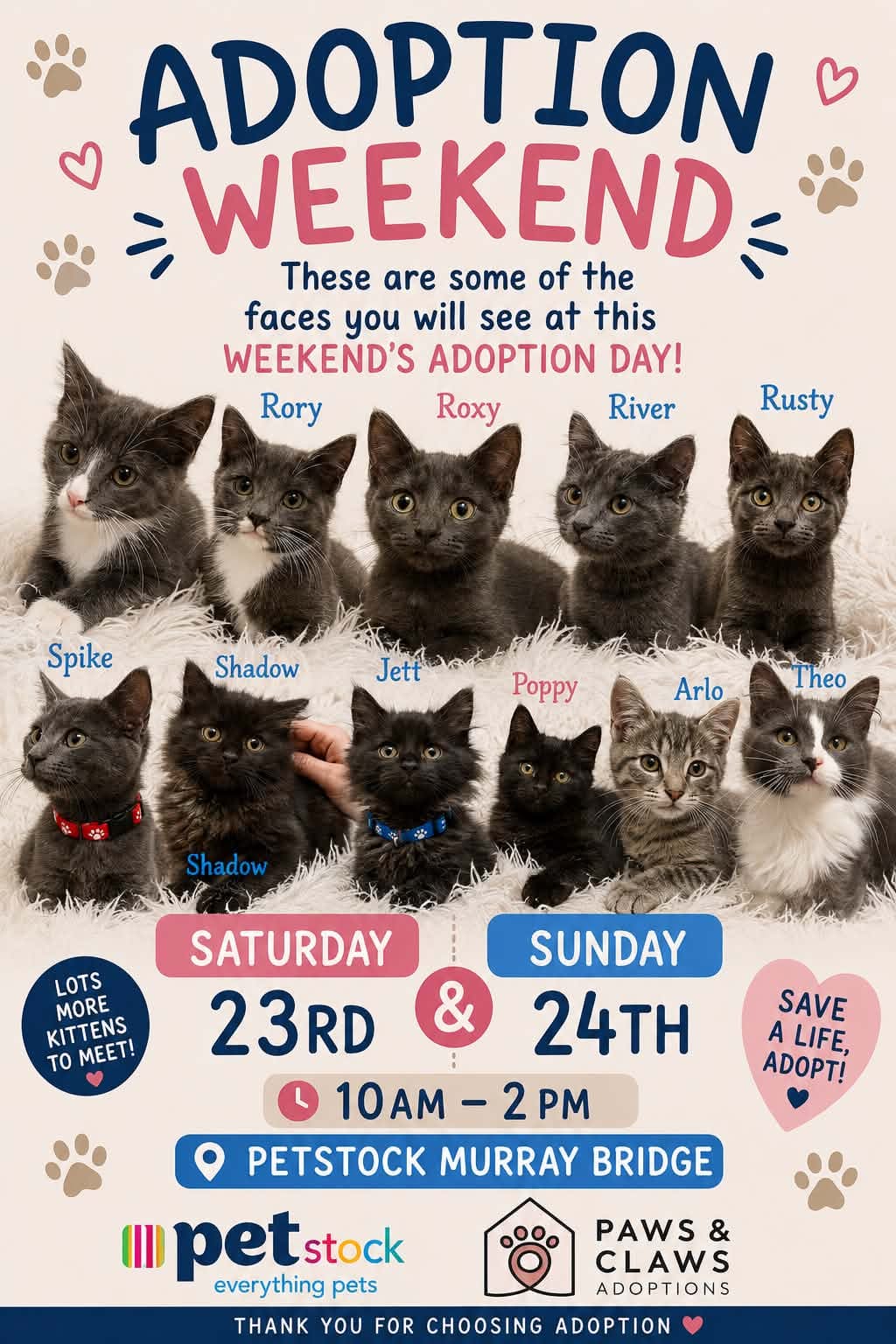 Post 8 by Paws & Claws Adoptions Inc. on Instagram (image)