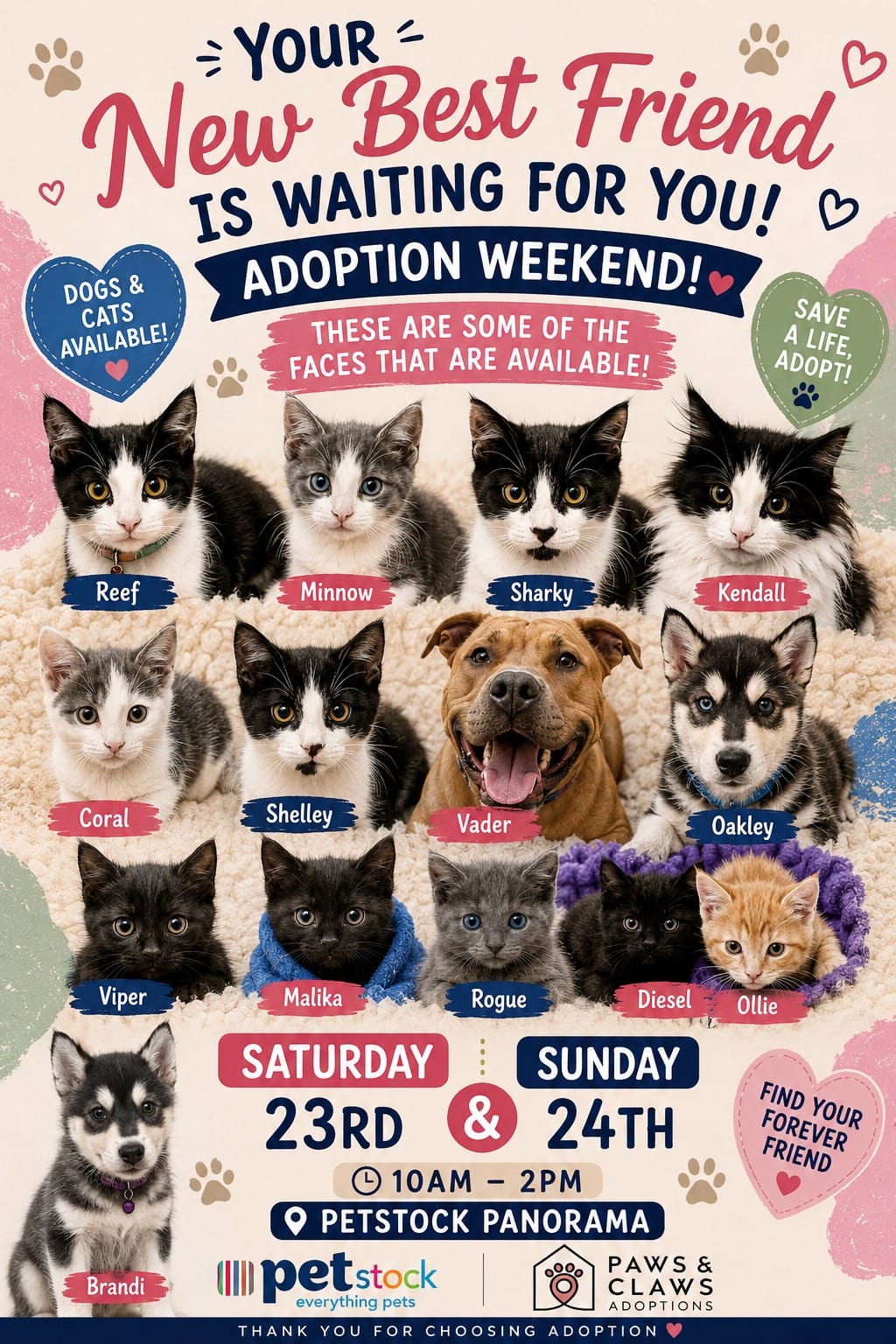 Post 6 by Paws & Claws Adoptions Inc. on Instagram (image)