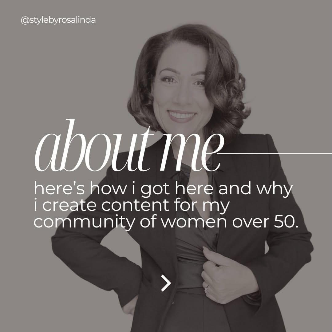 Post 9 by ROSALINDA PANTON - FASHION AFTER 50 on Instagram (carousel)