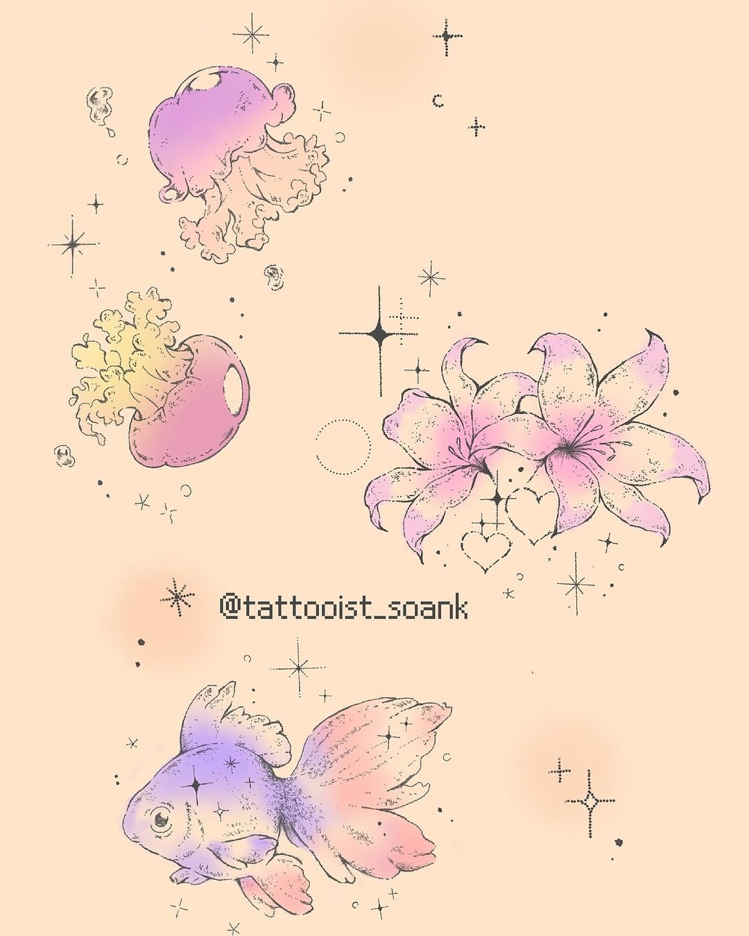 Post 1 by 소낙 ⋆︎* 핸드포크 나비타투 홍대타투 日本語できます💖 on Instagram (image)