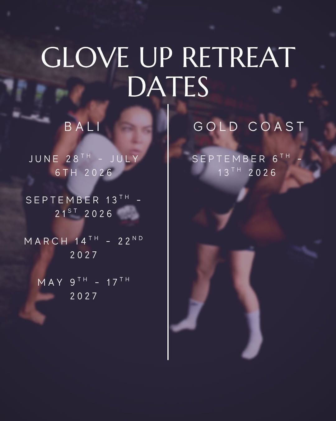Post 1 by Glove Up Retreats on Instagram (image)