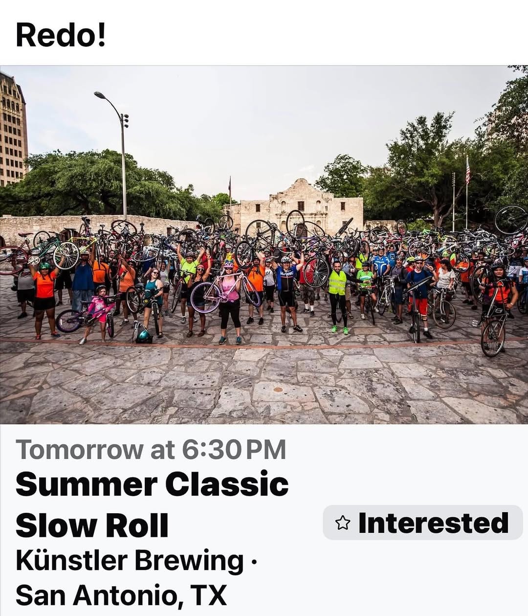 Post 2 by SATX Social Ride on Instagram (image)
