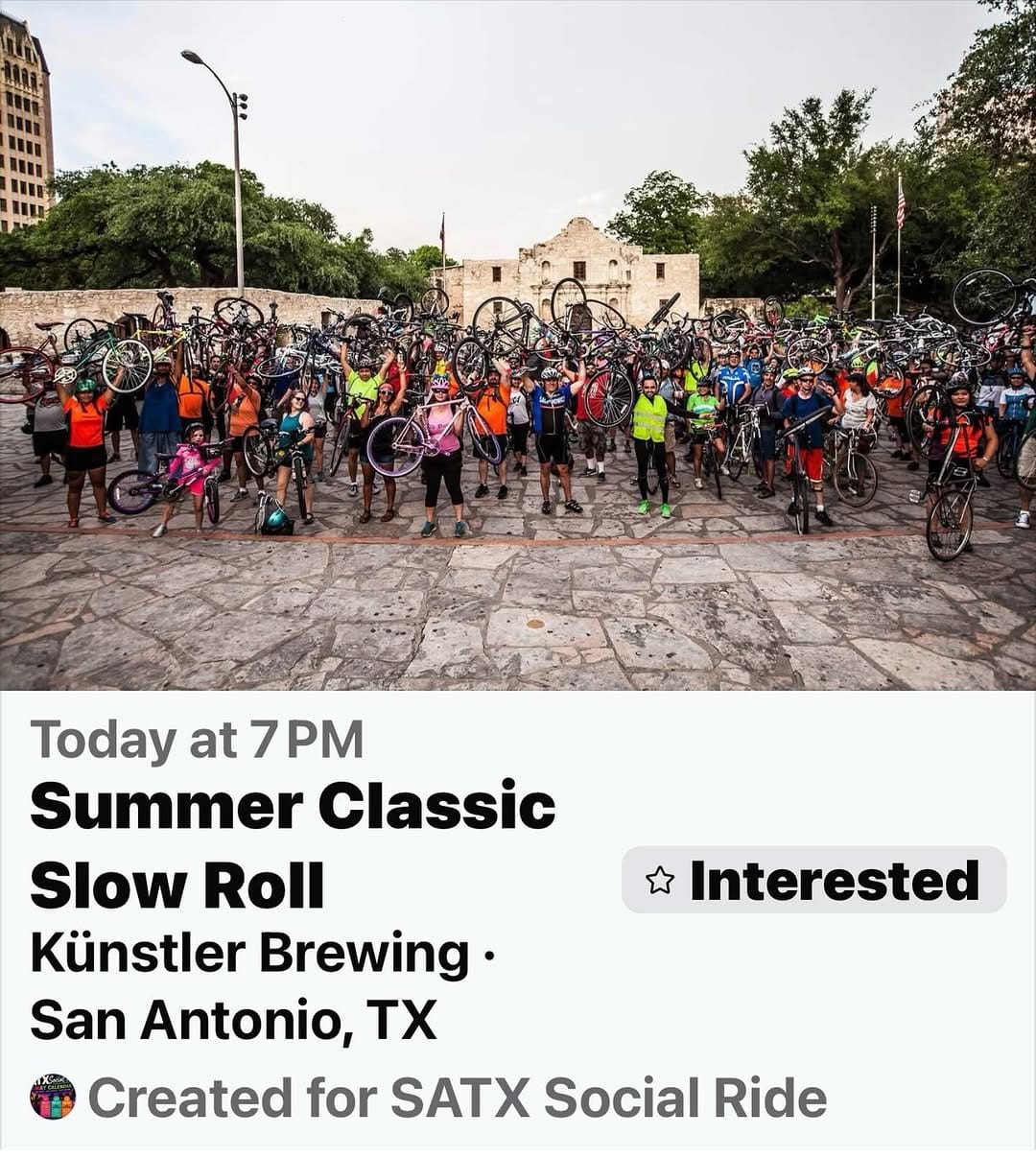 Post 4 by SATX Social Ride on Instagram (image)