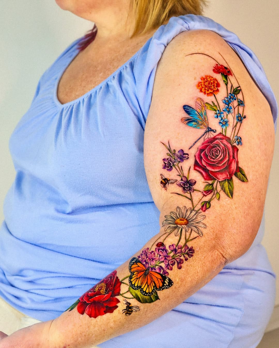 Post 6 by Stuttgart tattoo/London tattoo/Flower tattoo/Color tattoo on Instagram (carousel)