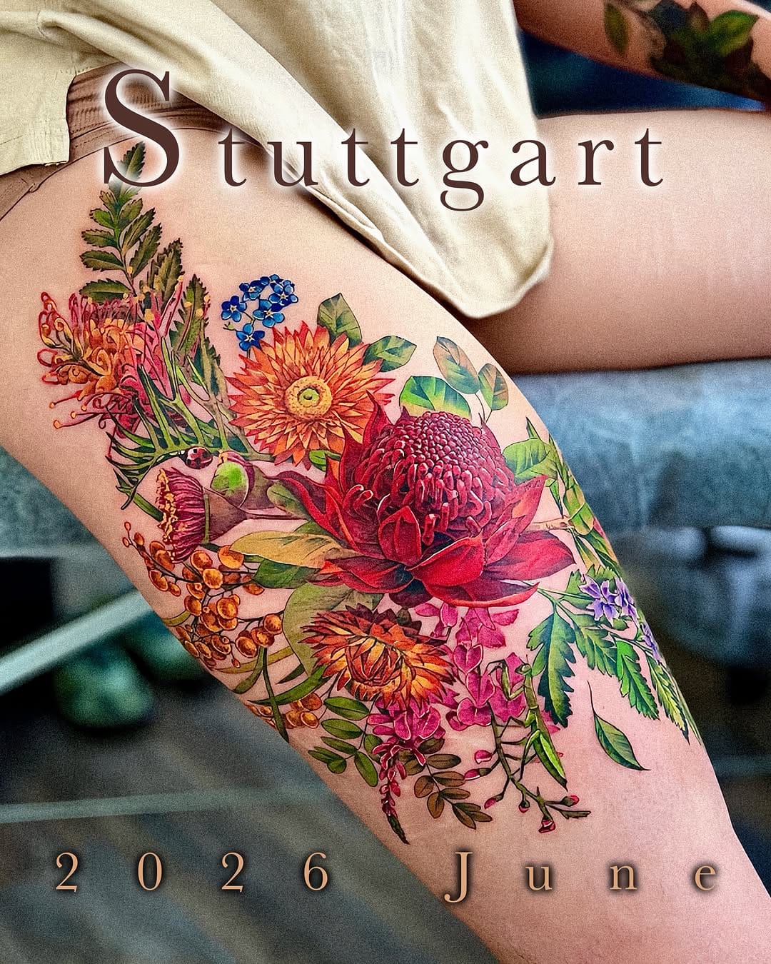 Post 2 by Stuttgart tattoo/London tattoo/Flower tattoo/Color tattoo on Instagram (carousel)