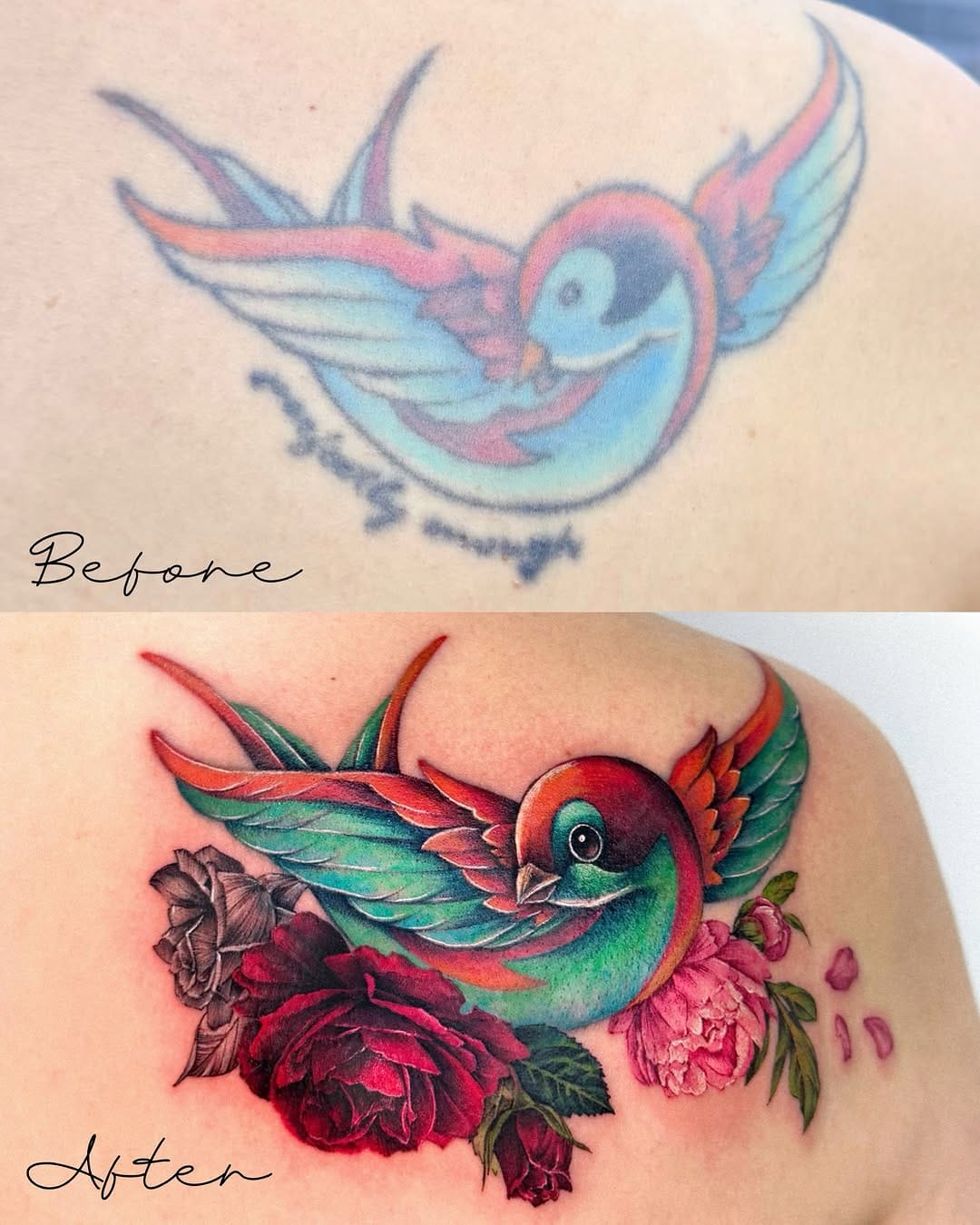 Post 5 by Stuttgart tattoo/London tattoo/Flower tattoo/Color tattoo on Instagram (carousel)