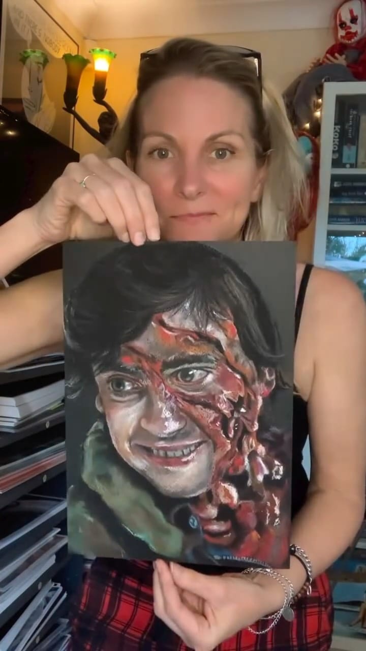 Post 5 by Chantal Handley | Horror Artist on Instagram (video)