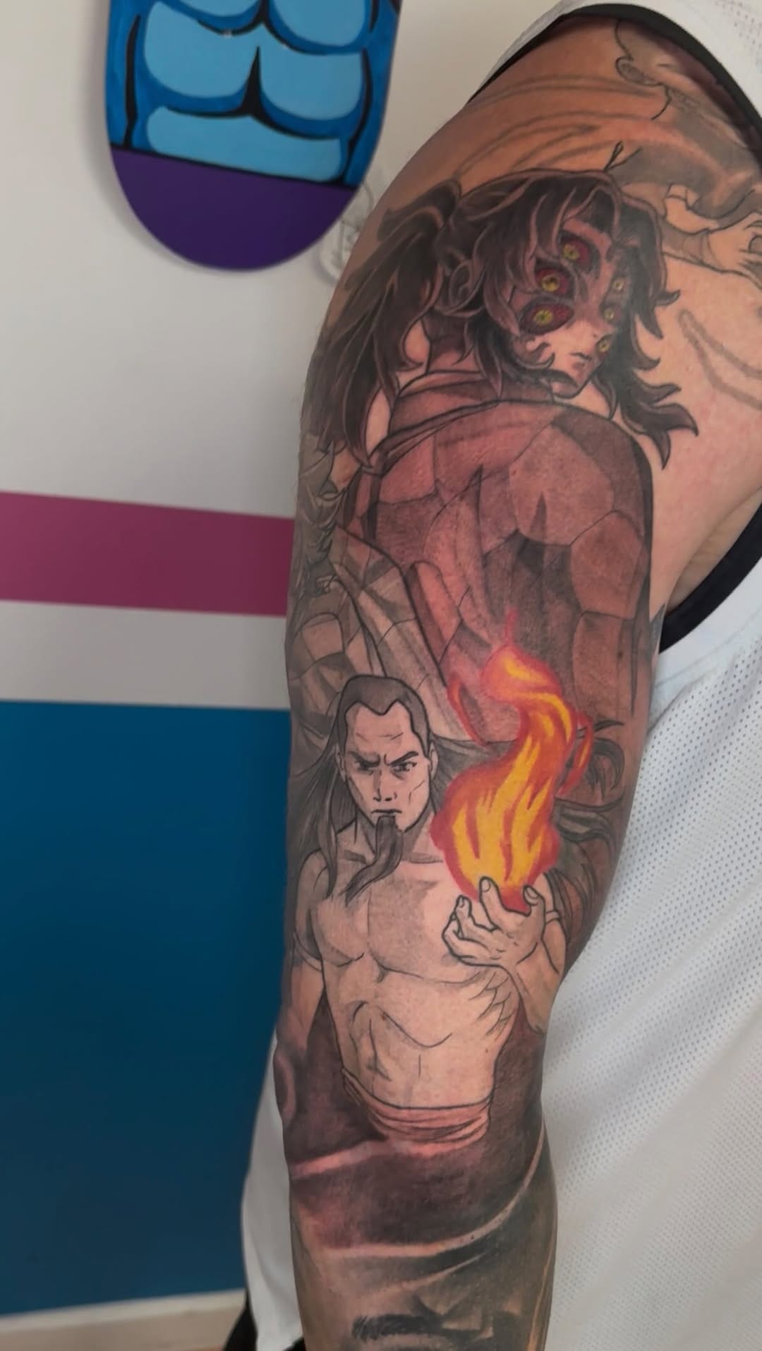 Post 3 by Antonio Oliveira - Full color / Watercolour tattoo artist on Instagram (video)