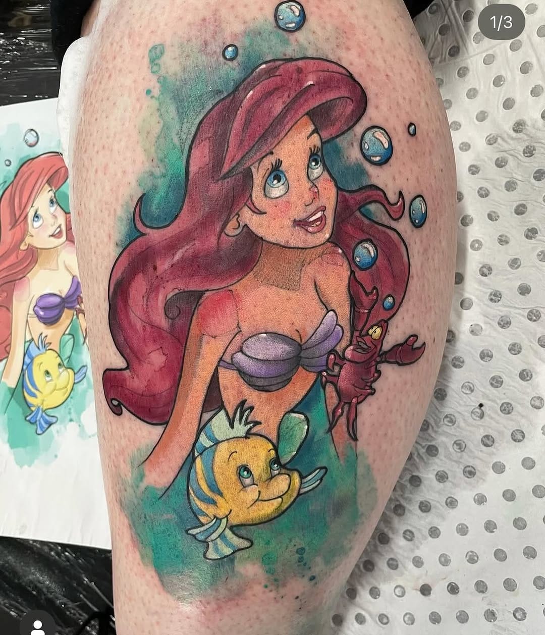 Post 10 by Antonio Oliveira - Full color / Watercolour tattoo artist on Instagram (image)