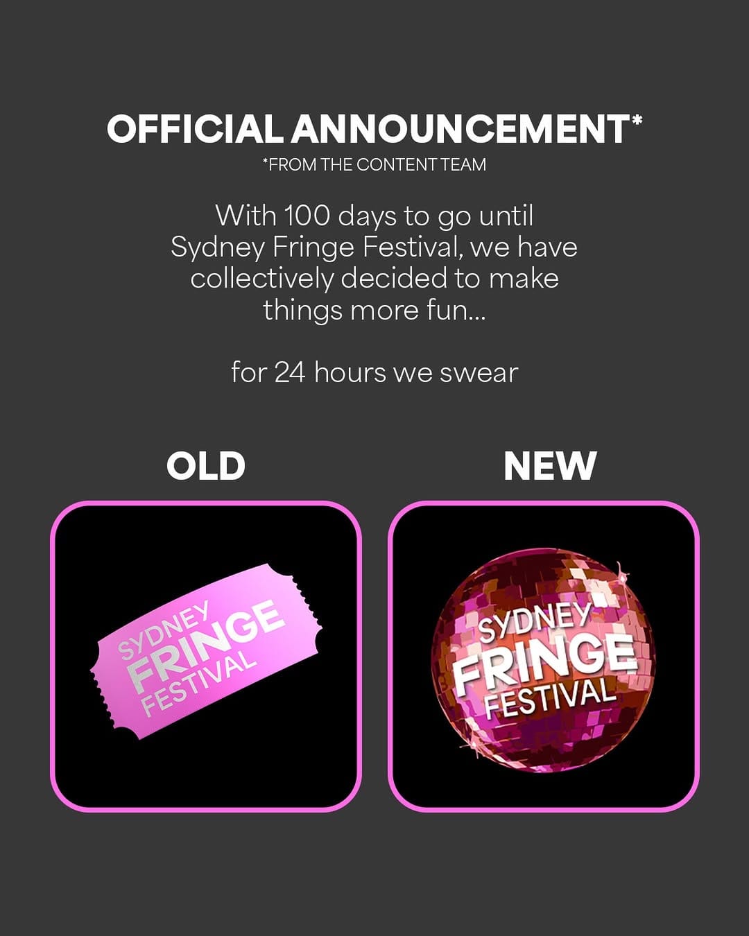 Post 5 by Sydney Fringe on Instagram (image)