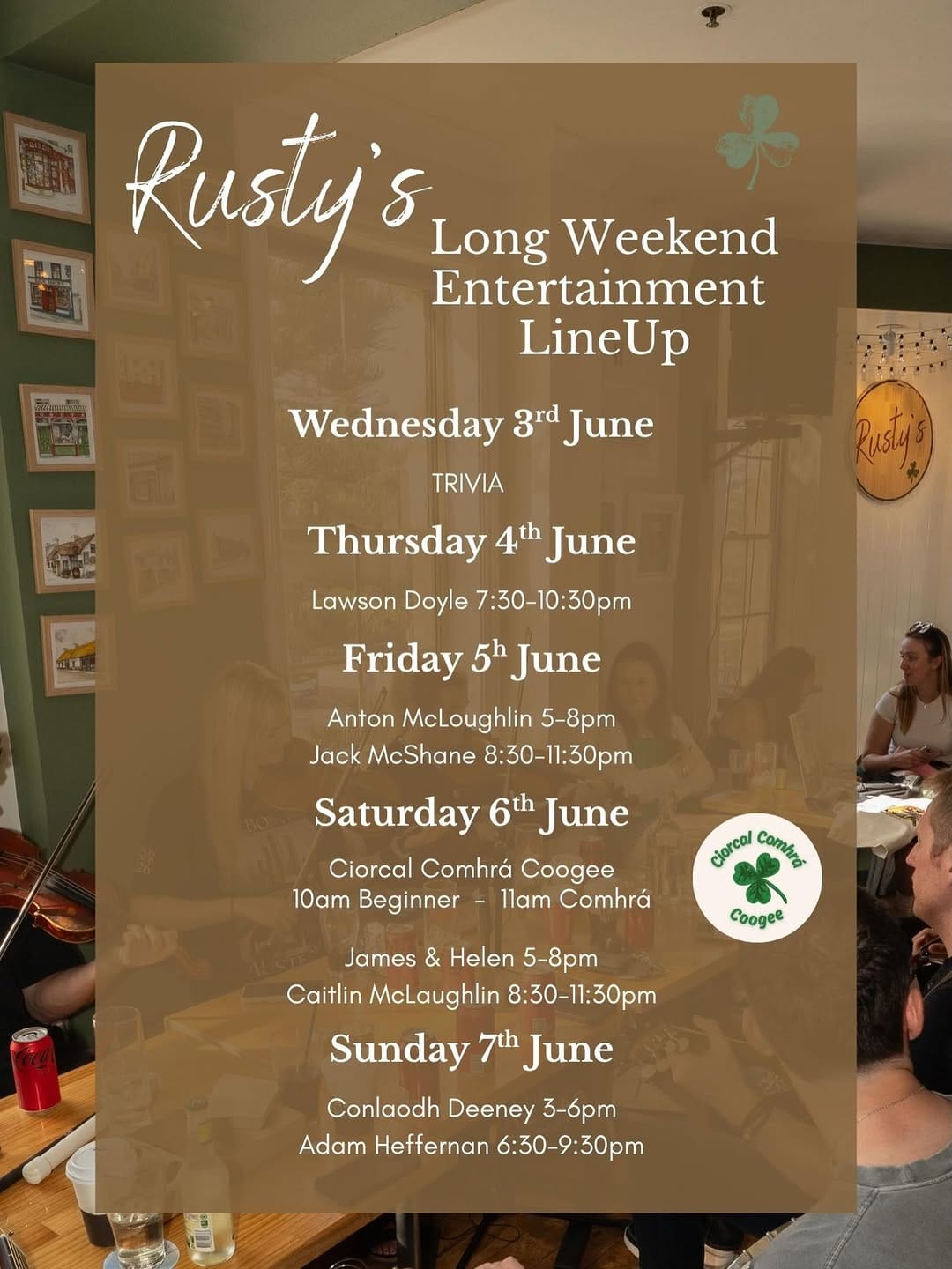 Post 6 by Rusty’s Bar on Instagram (image)