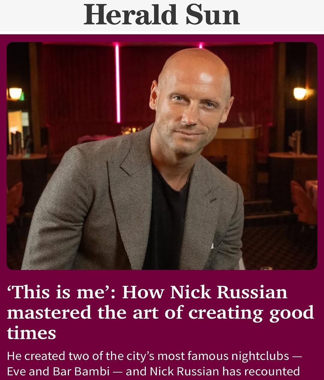 Post 9 by Nick Russian on Instagram (carousel)