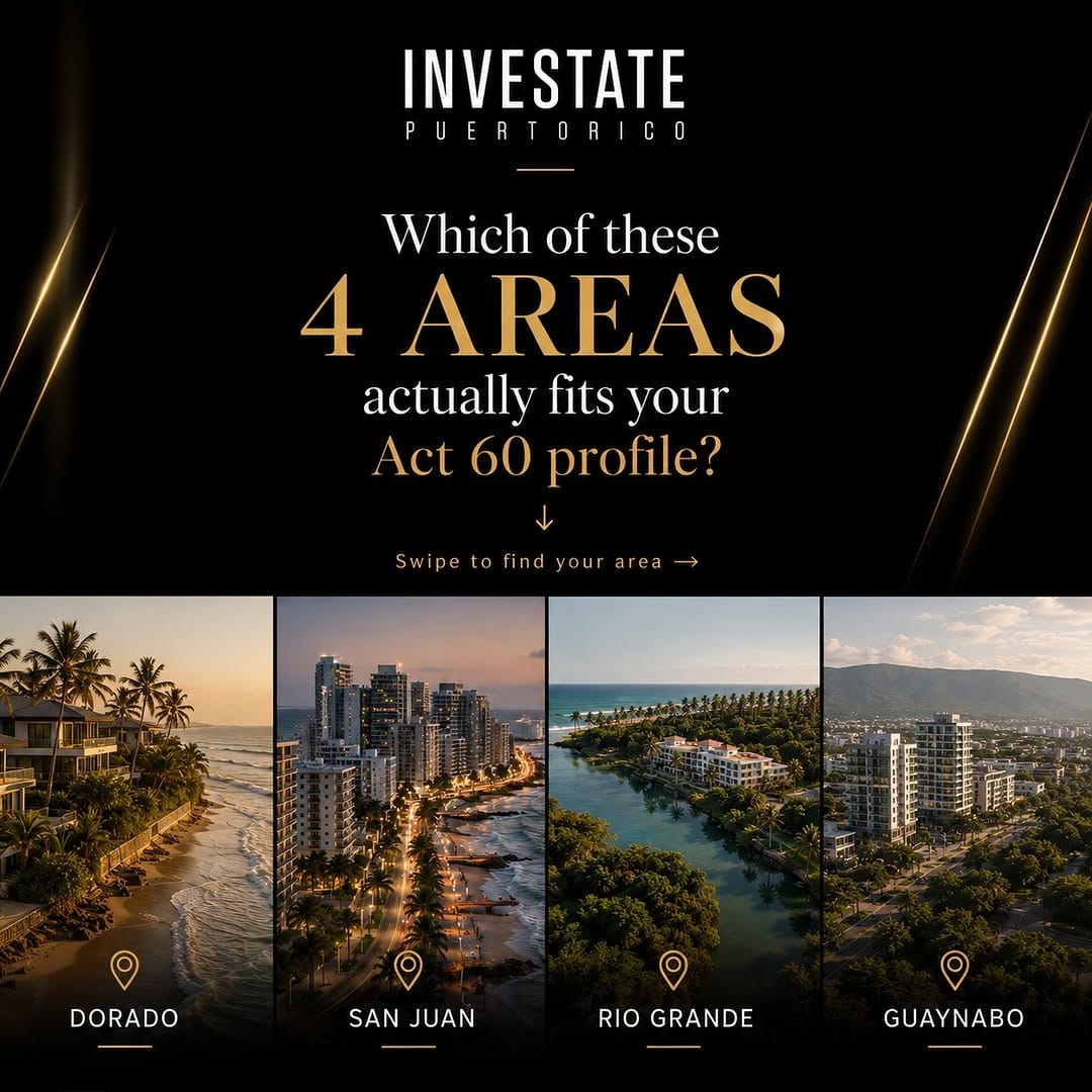 Post 7 by INVESTATE Puerto Rico |  Luxury Real Estate · Act 60 on Instagram (carousel)