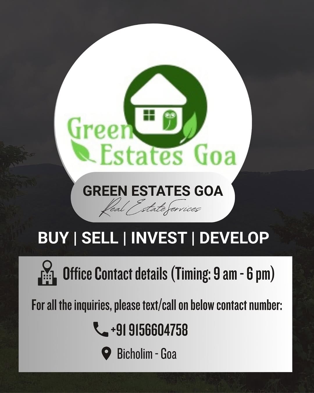 Post 9 by Green Estates Goa on Instagram (image)