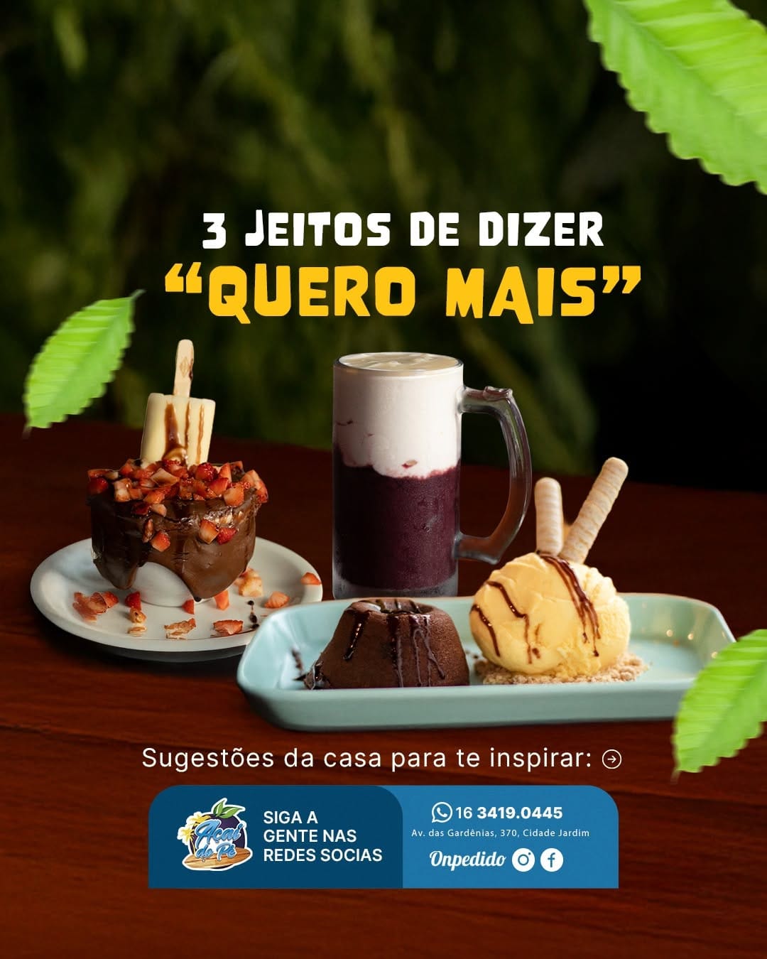 Post 3 by Açaí do Pé | Comida Saudável on Instagram (carousel)