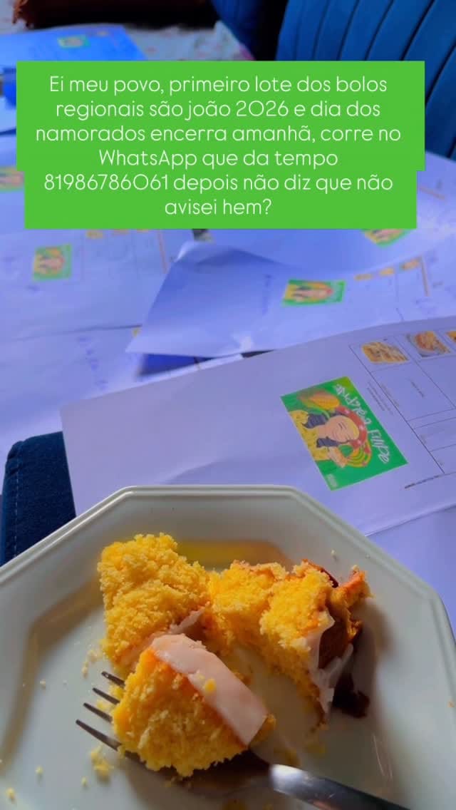 Post 5 by Andréa Felipe, Bolos Regionais Pernambucano!!🌽🌽🌽😉 on Instagram (video)