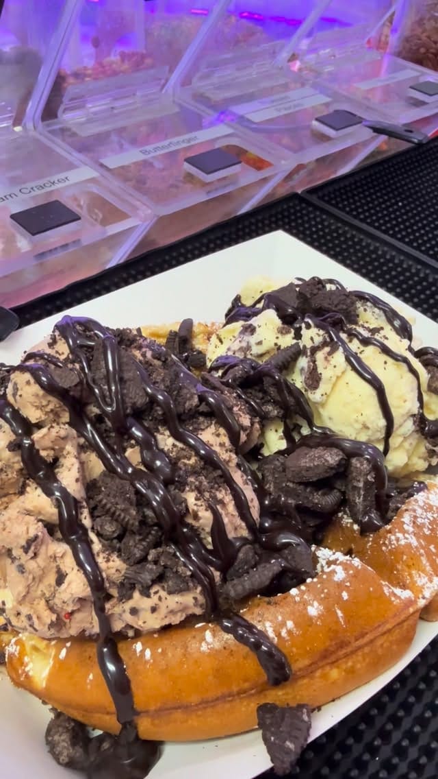 Post 7 by Lucy's Waffles & Ice Cream on Instagram (video)