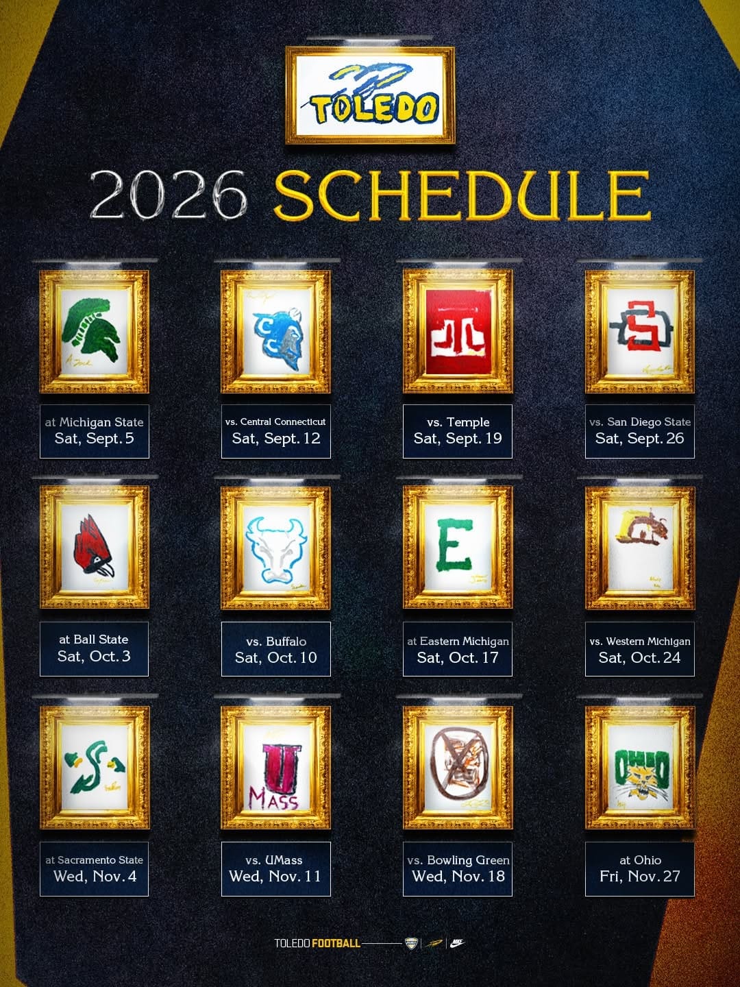 Post 10 by Toledo Football on Instagram (carousel)
