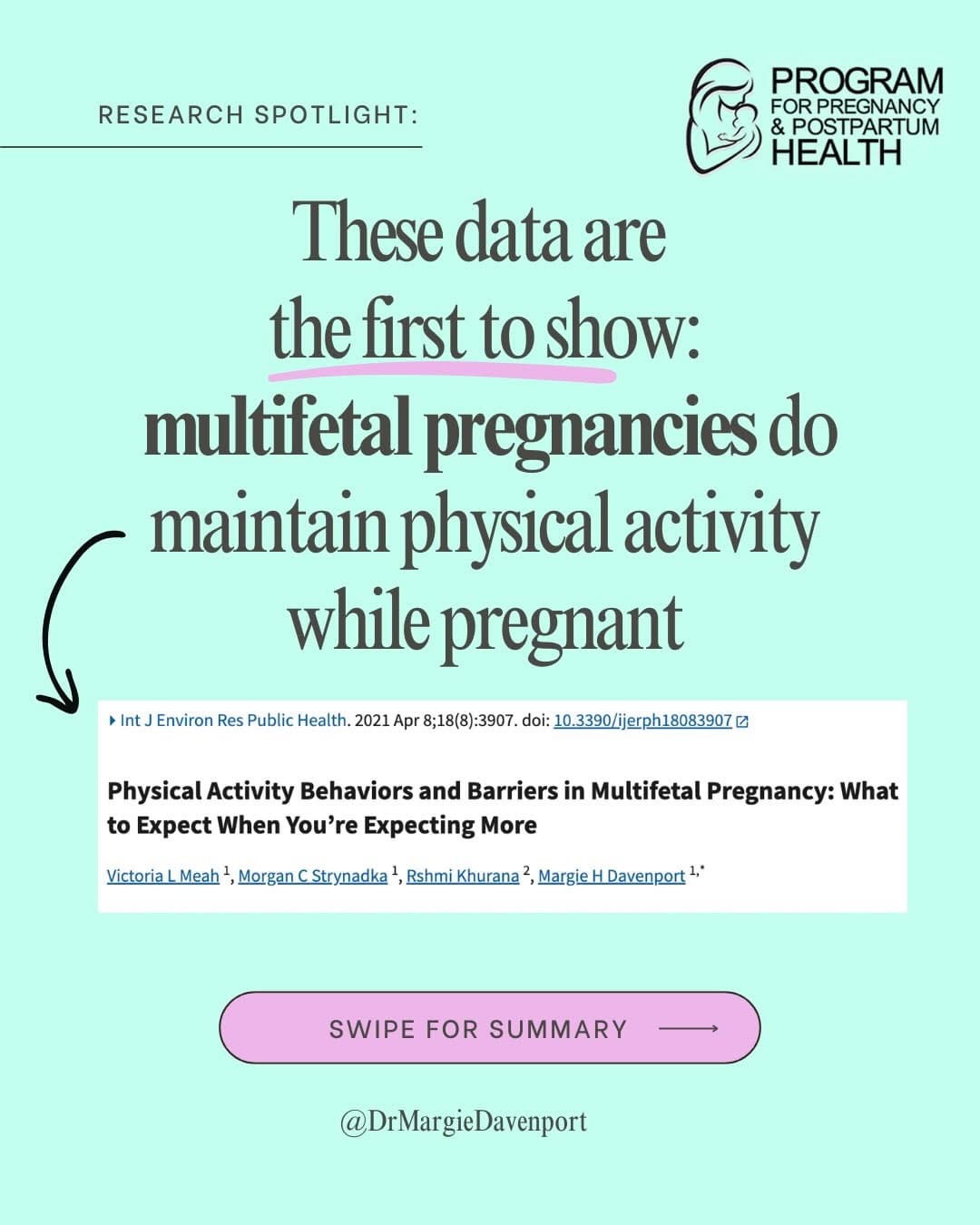 Post 8 by Dr Margie Davenport, PhD ✨ Pregnancy & Postpartum Health on Instagram (carousel)